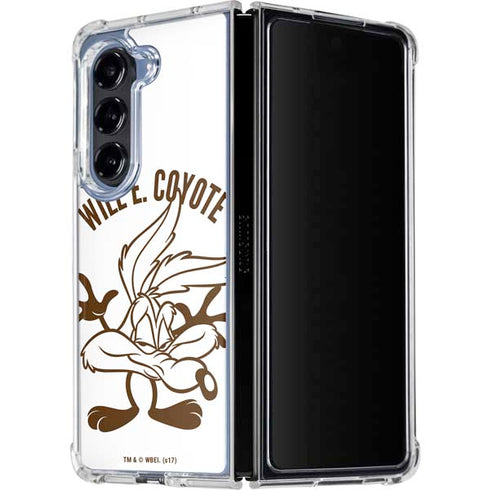 Looney Tunes Wile E Coyote Big Head Galaxy Z Fold5 5G Clear Case